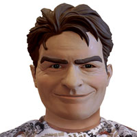 Deluxe Charlie Sheen Halloween Mask